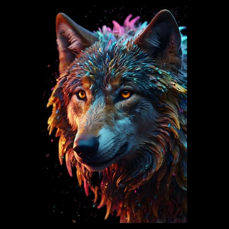 Wolf Wolfskopf Raubtier Geschenk