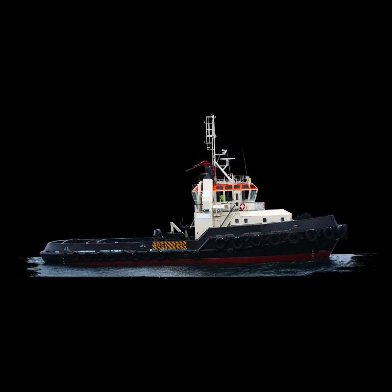 Tugboat with powerful propulsion