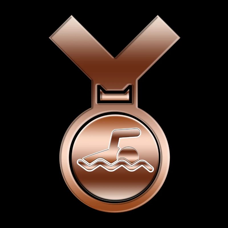 Bronze Swimming Award Medaille