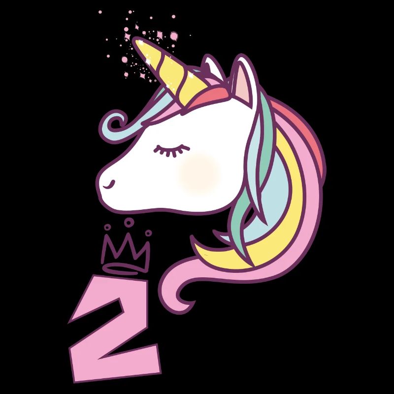 Geburtstagskind Prinzessin Einhorn 2 Jahre Geschenk