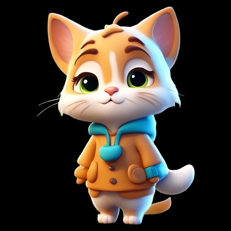 chat mignon d'automne