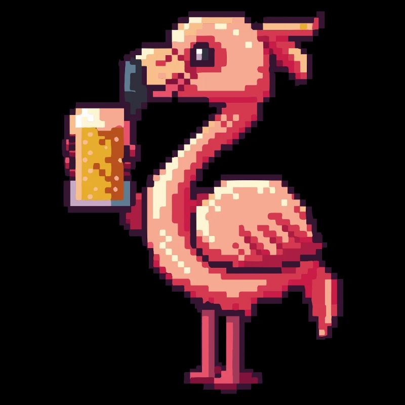 Flamingo Pixel Bier