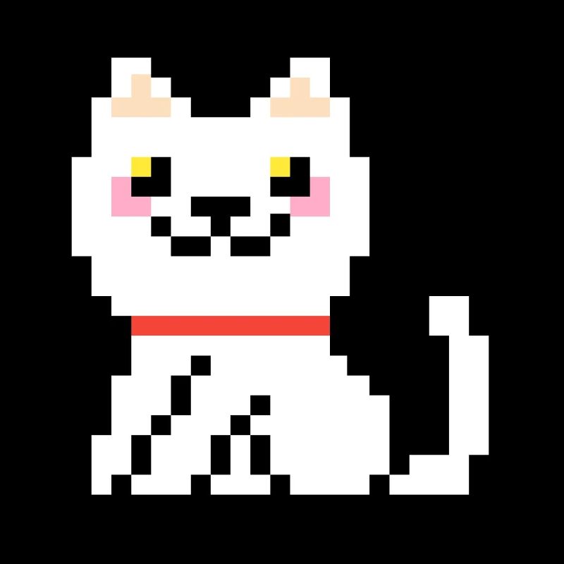 8-BIT WHITE CAT