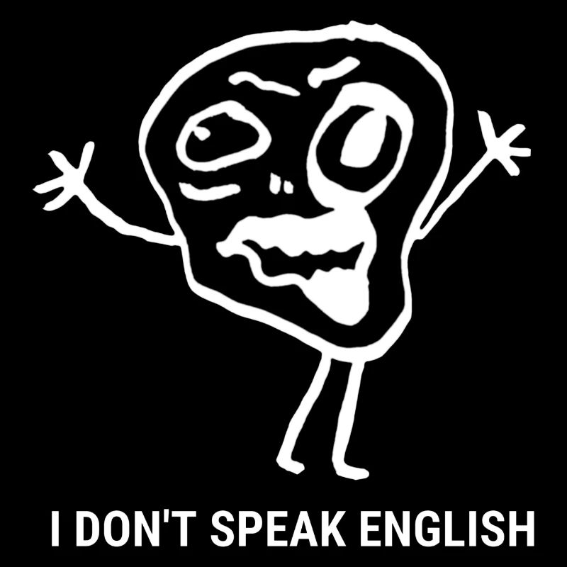 Lustiger Spruch - Ich spreche kein Englisch