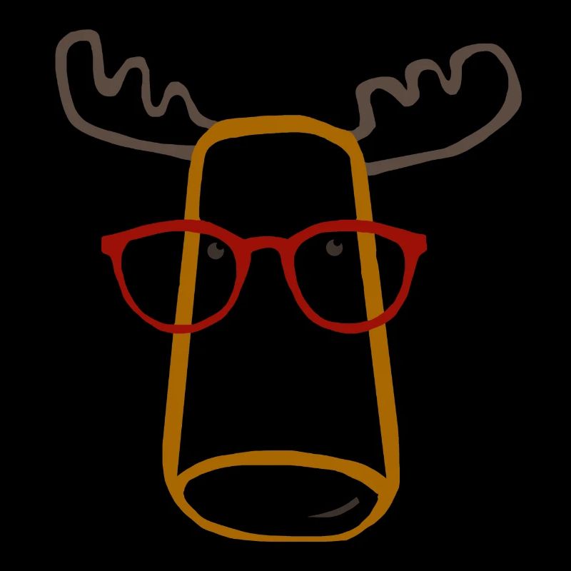 Elch mit Brille
