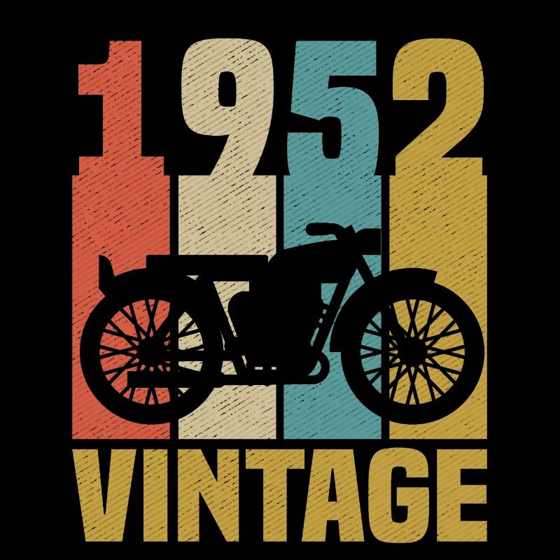 1952 Geburtstag Vintage Biker Motorrad Geschenk