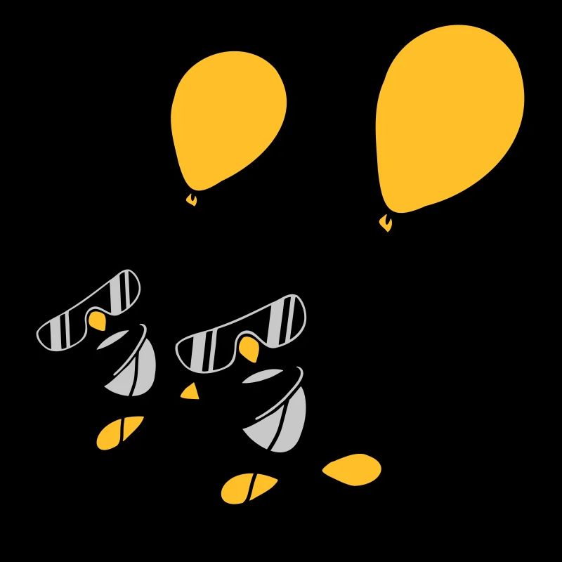 2 pingouins ballon volant