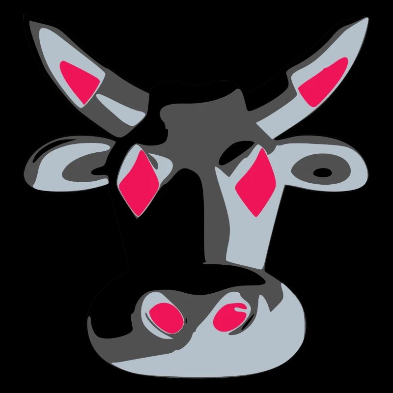 Stylized cow's head