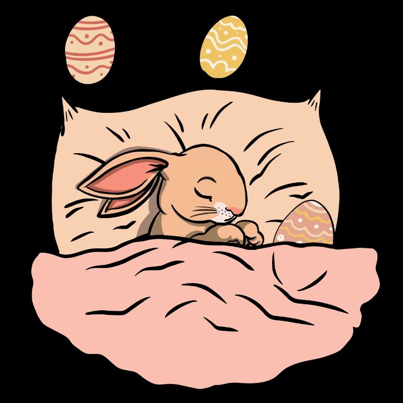 Joyeuses Pâques - pas aujourd’hui. Lazy Bunny faisant la sieste avec