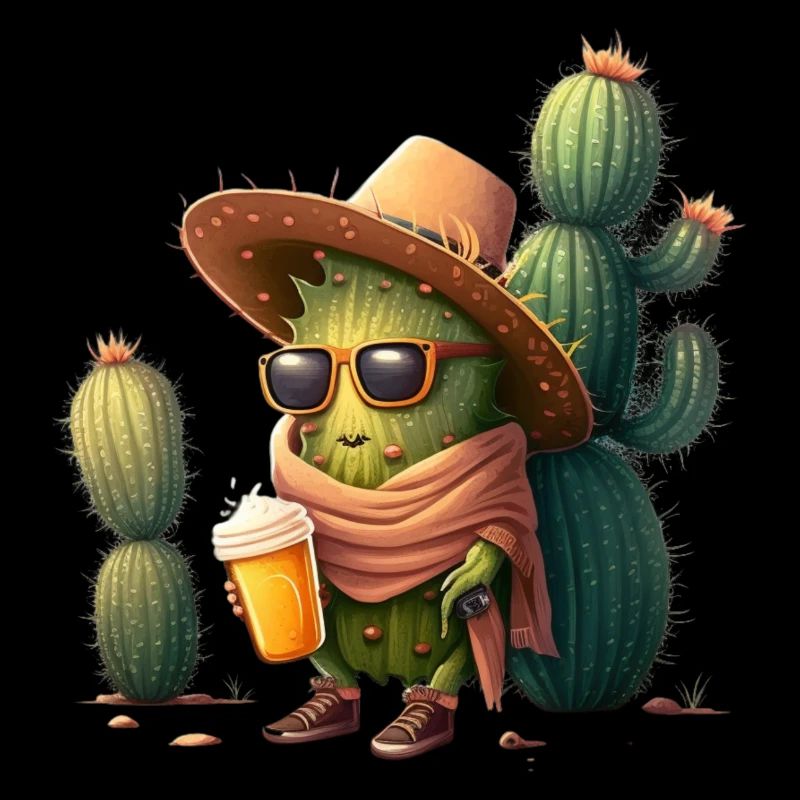 Cactus mexicain à la bière - drôle