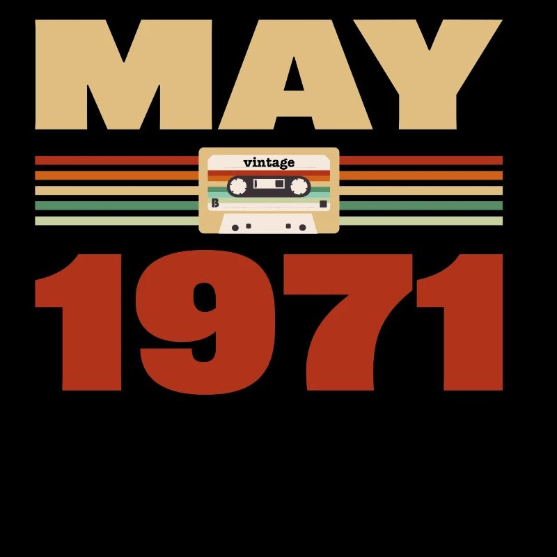 52nd Birthday May Vintage 1971 Gift Idea