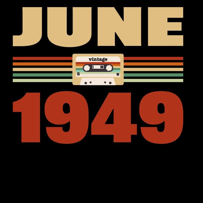 74. Geburtstag Juni Jahrgang 1949 Geschenkidee