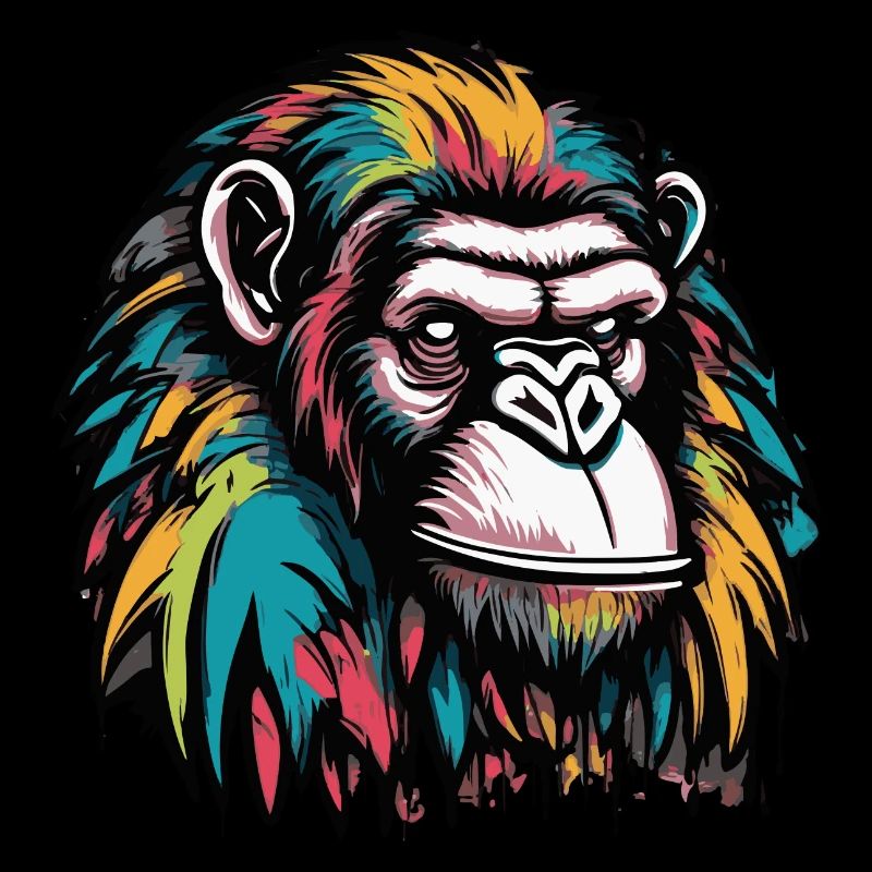 Graffiti de tête de singe