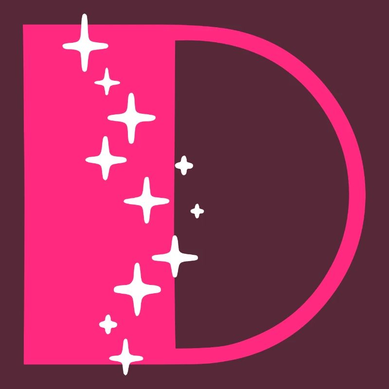 Buchstabe D Glitzer