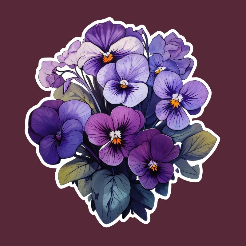 Pensée beaucoup de fleurs