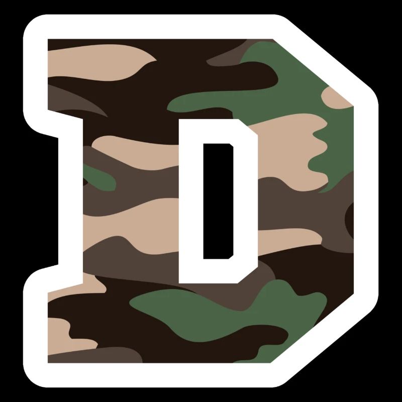 Buchstabe D Militärtarnung - Geschenkidee