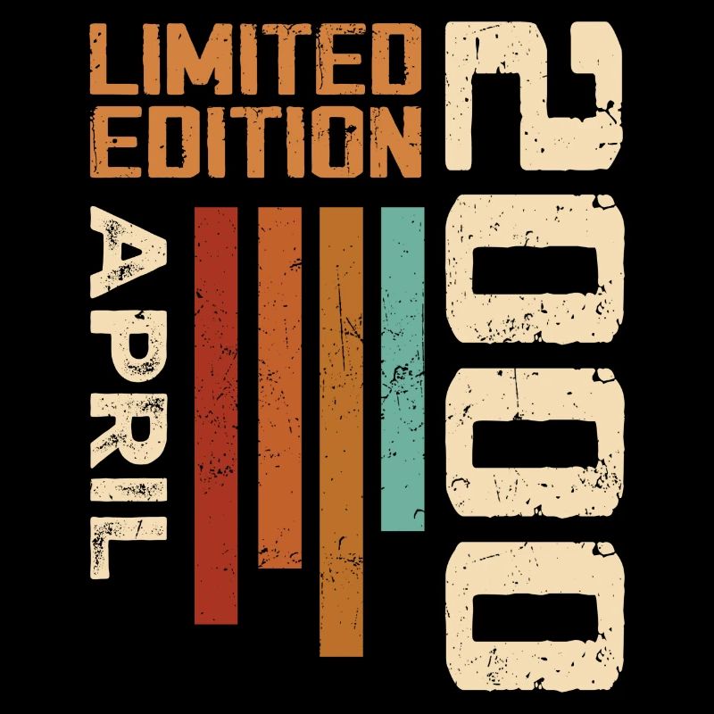 Born In April 2000 Retro 2000 Birthday Gift