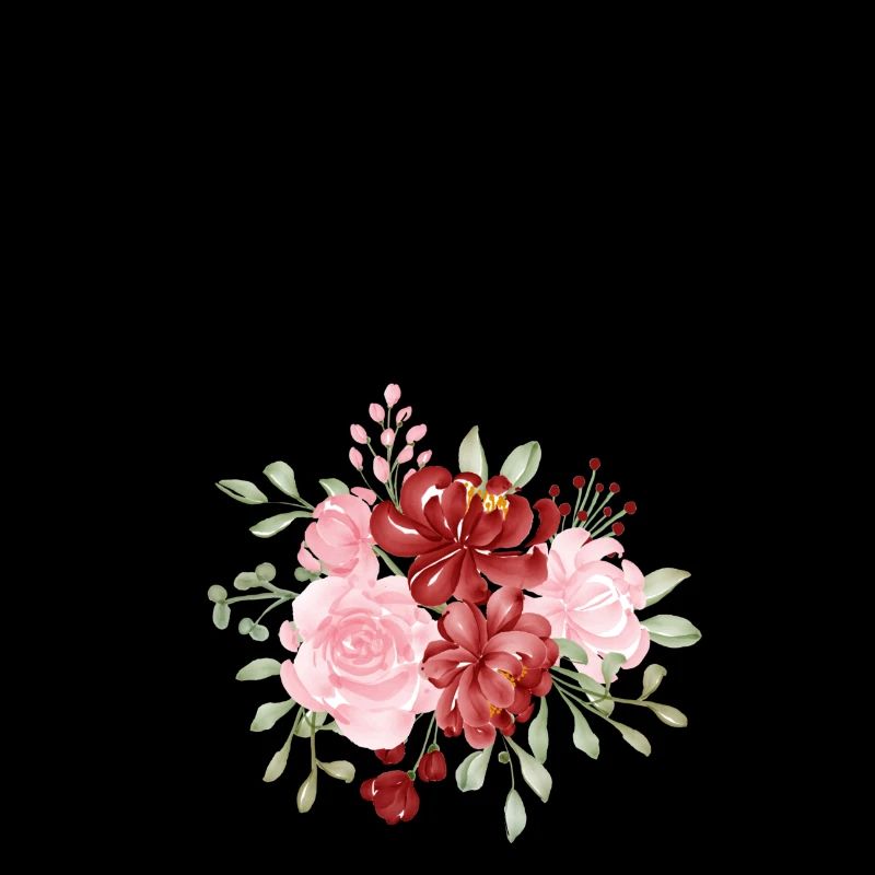 Roter floraler V-Buchstabe