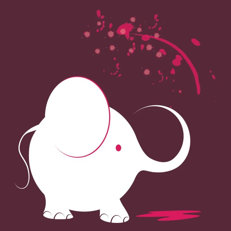 Weißer Elefant mit rosa Farbe