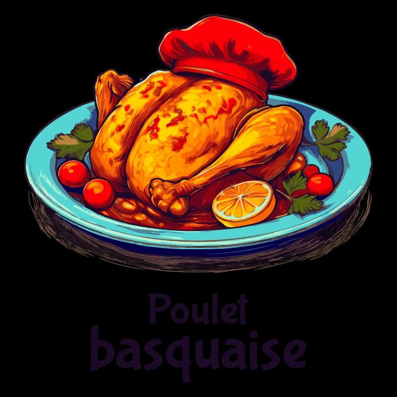 Poulet Basquaise - Dunkler Text