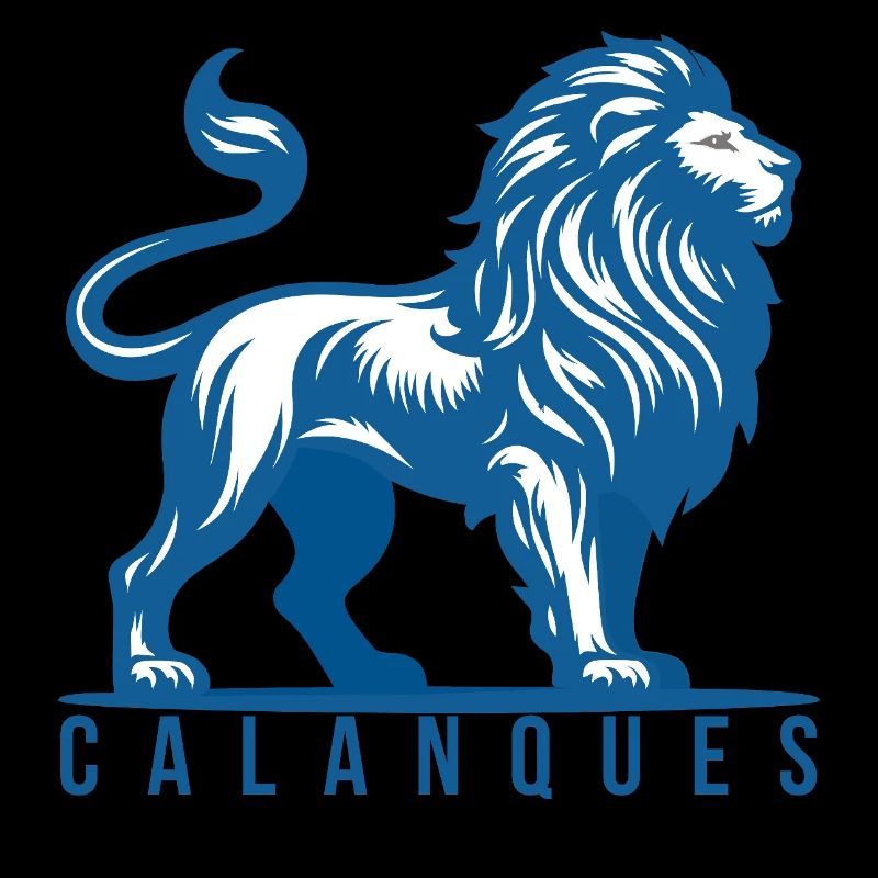 Blau-weißer Calanque-Löwe
