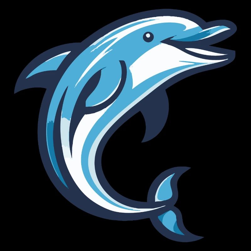 Dolphin blue wave
