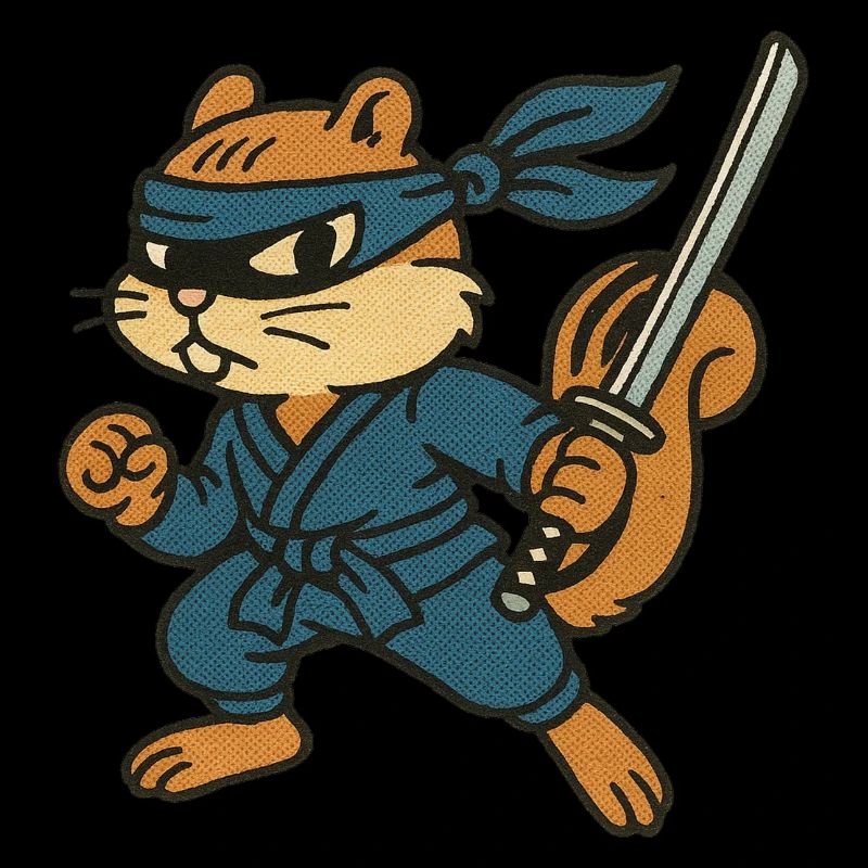 Ninja Chipmunk Verstohlener Waldkrieger