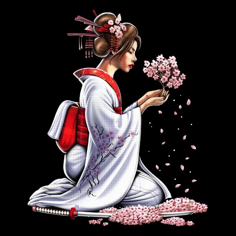 Fille de samouraï japonais