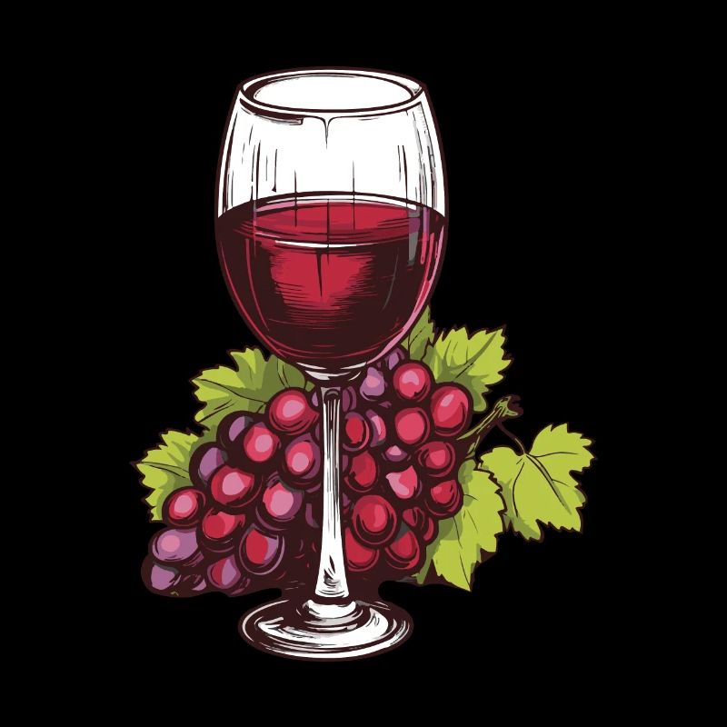 Wine Glass Grapes Wine