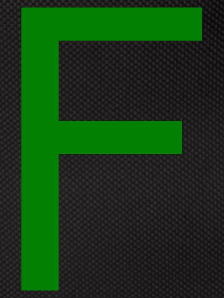 F green letter alphabet