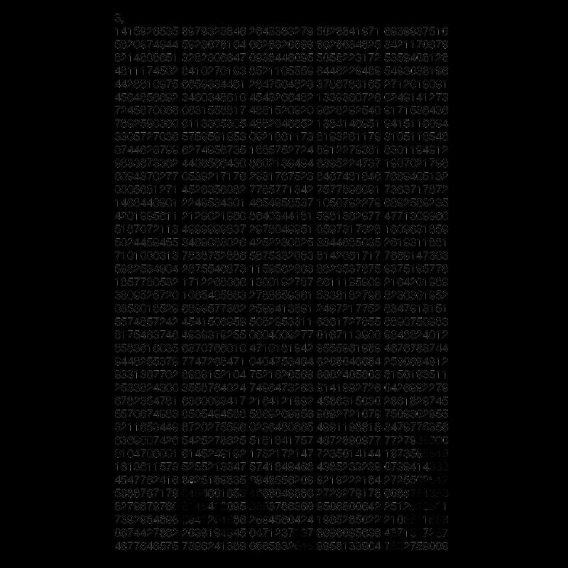 Pi to 2000 decimal places