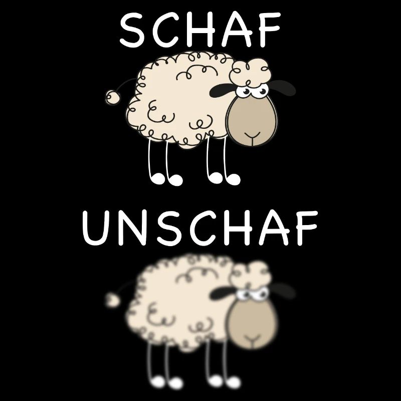 Schaf - UnSchaf - lustiger Spruch mit Schafen