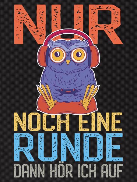 Lustige Gaming Eule - Streaming Computerspiele