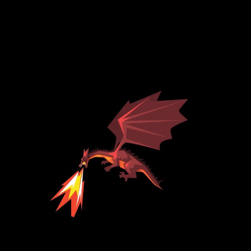 I'M ON FIRE -dragon spits fire - gift