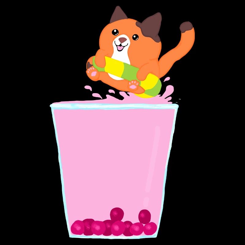 Bubble tea cat