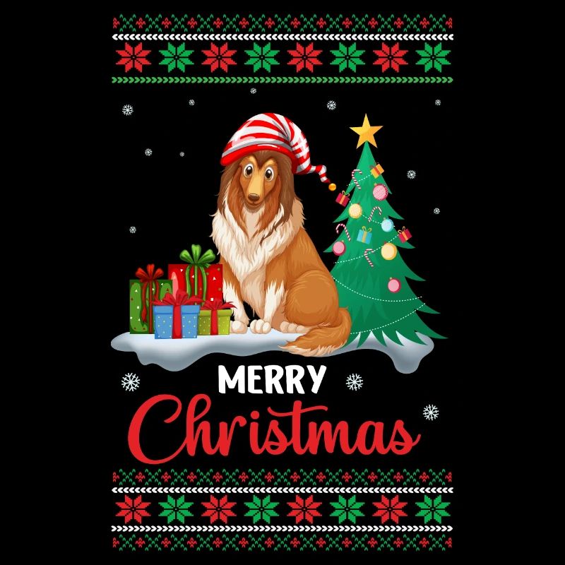 Weihnachtsgeschenk Hund unterm Weihnachtsbaum