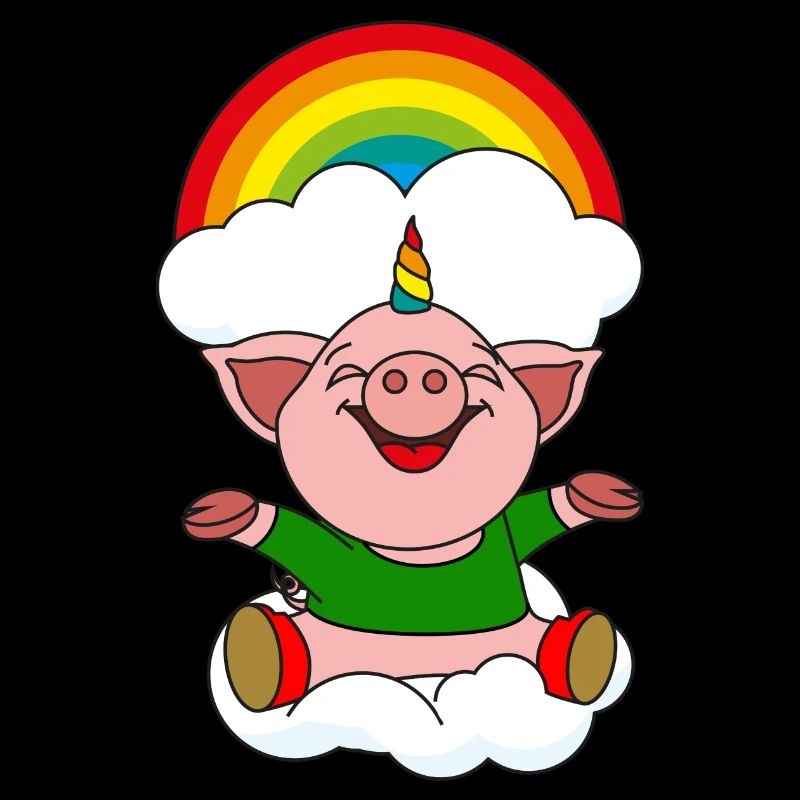 petite corne de cochon colorée