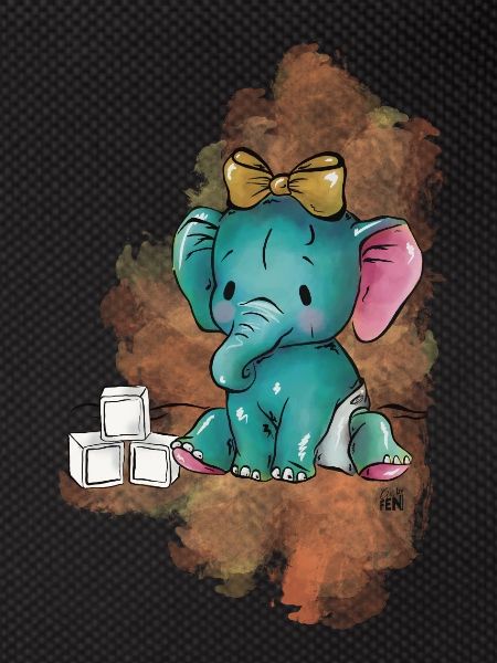 Elephant with cubes