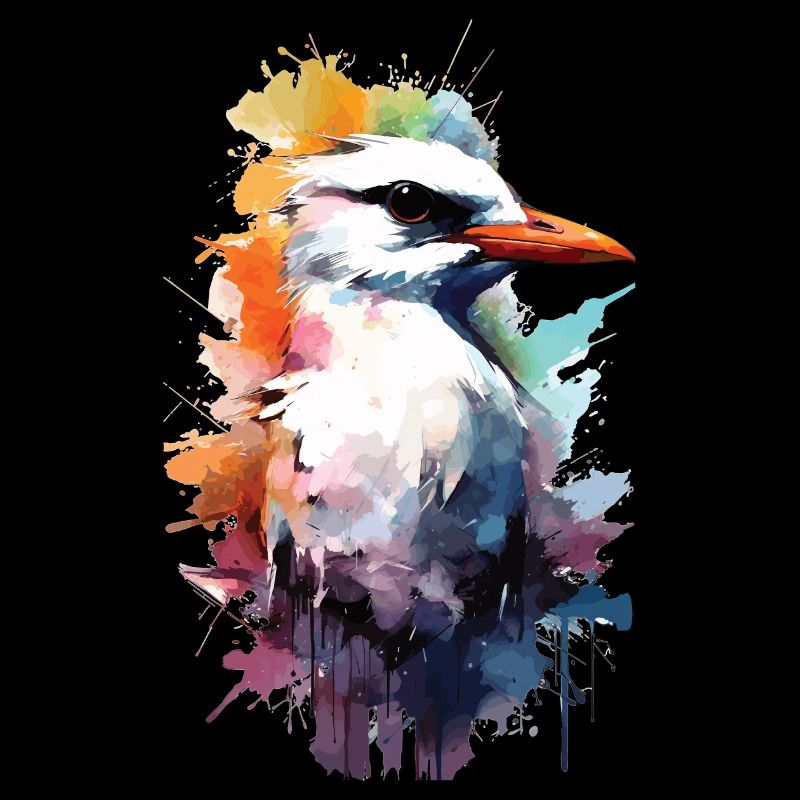 Graffiti Watercolor Möwe Seagull