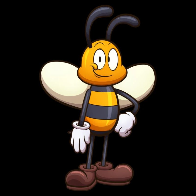 Friendly Cute Cartoon Bee