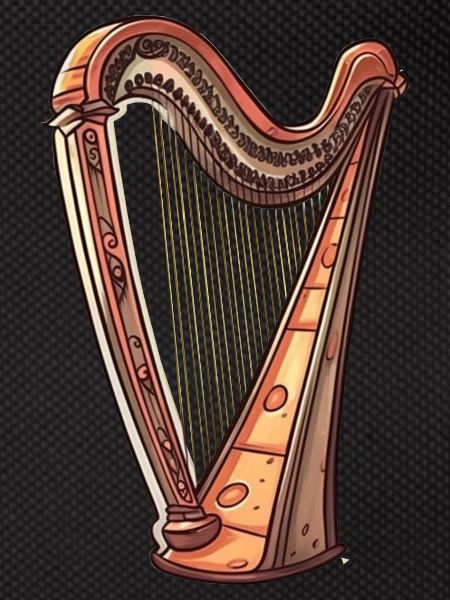 Harp in comic style