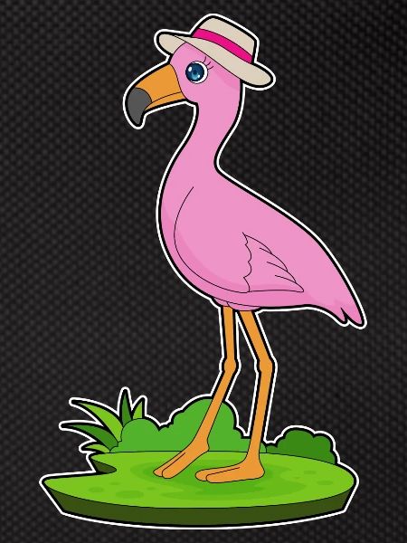 Chapeau de flamant rose