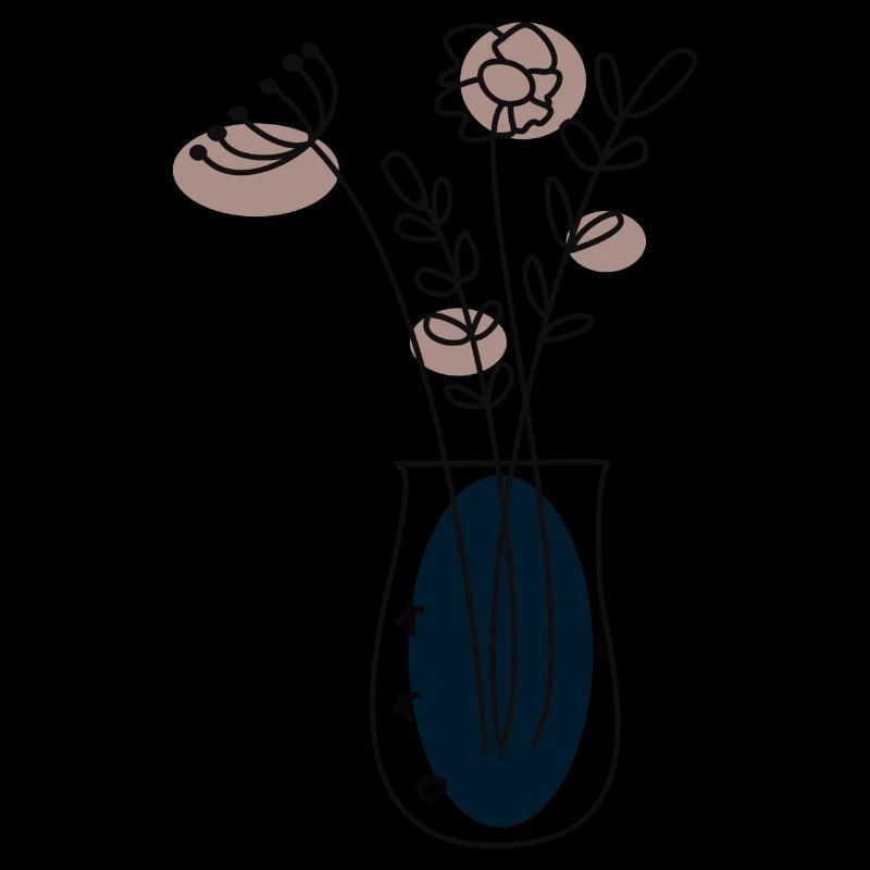 Bouquet de fleurs dans son vase