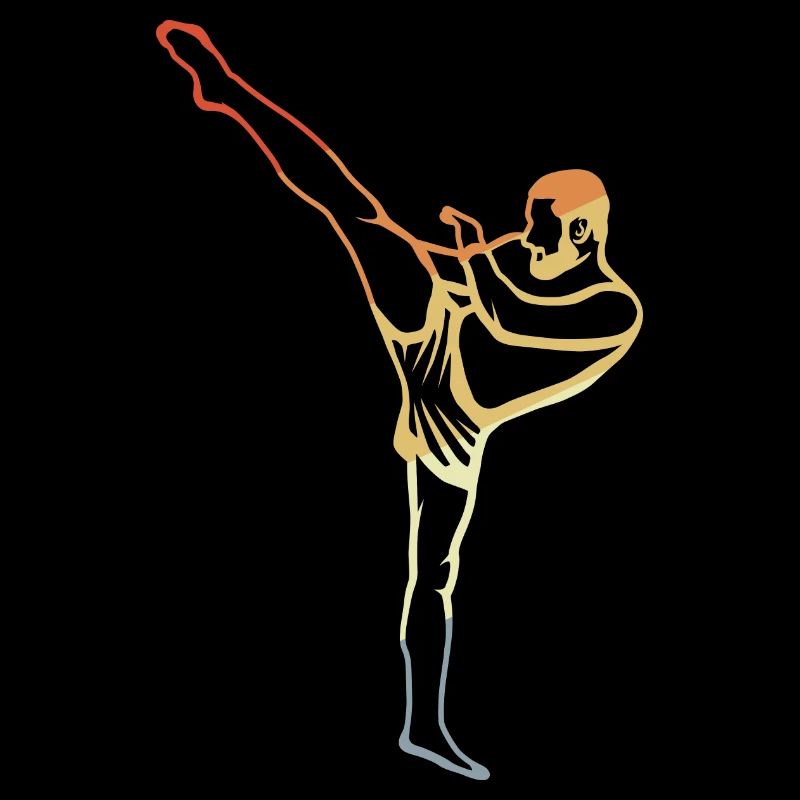 Vintage Kickboxer Sketch