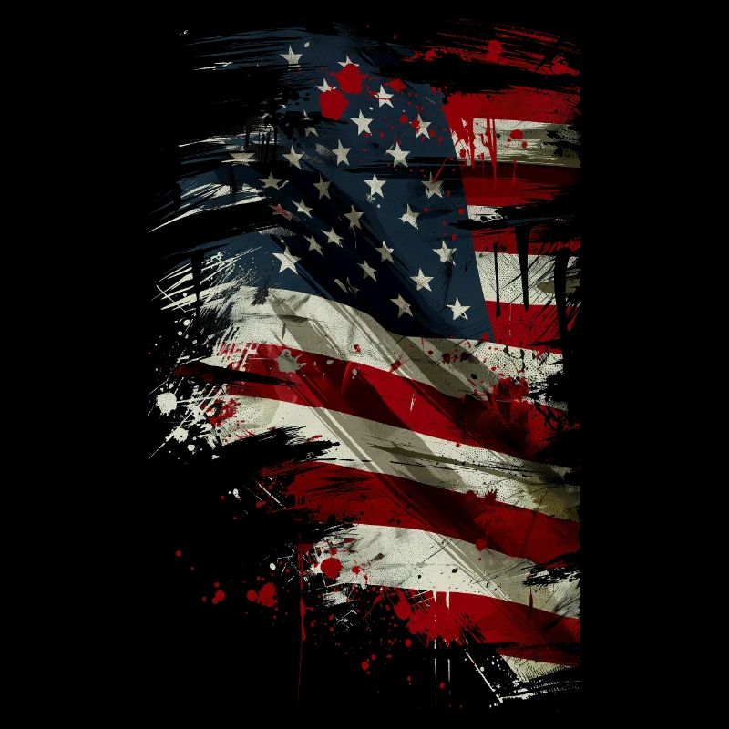 Drapeau grunge des États-Unis