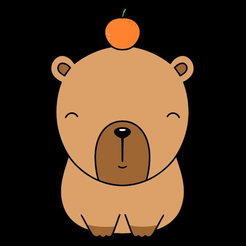 süßes capybara sitzend