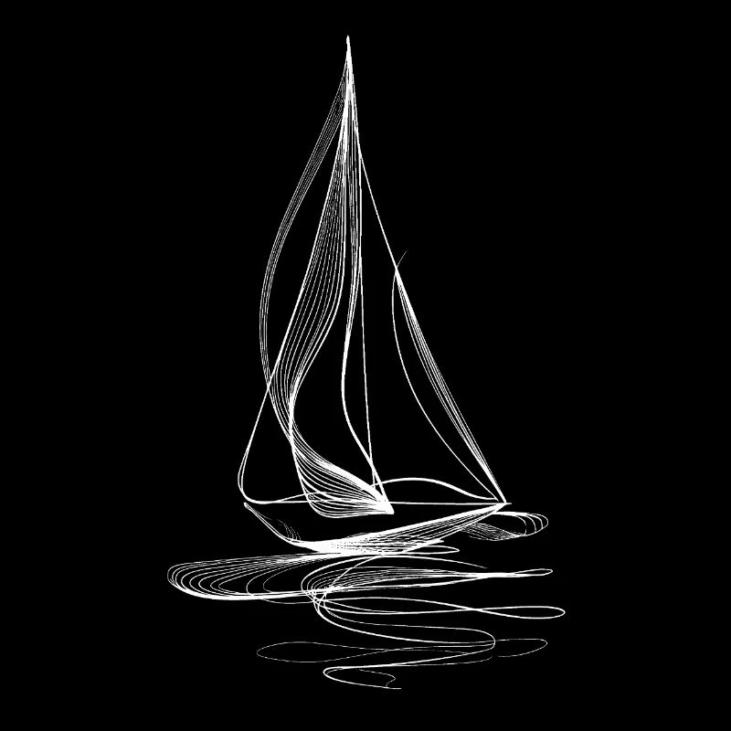 Sailboat Line Art – Minimalist Graphics
