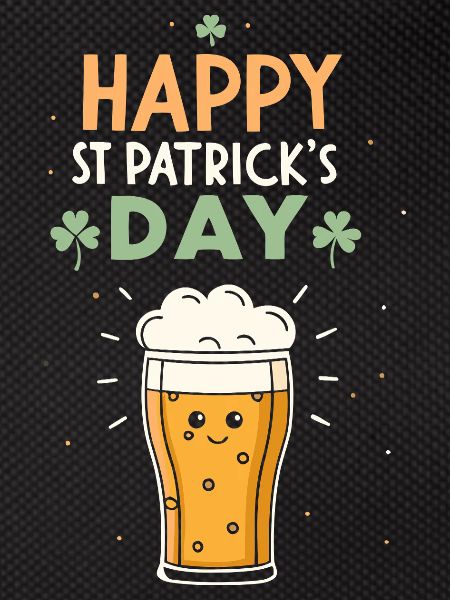 Pinte joyeuse Saint-Patrick
