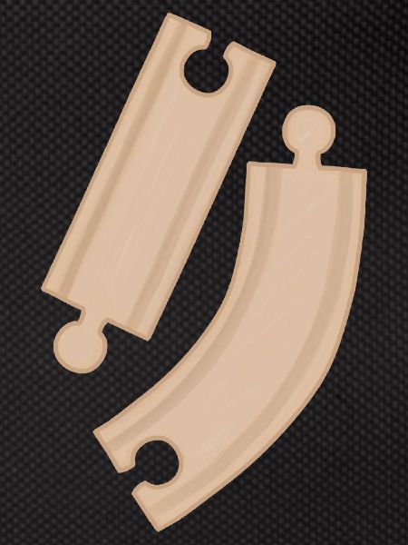 Wooden Curves Puzzle Pattern Rails