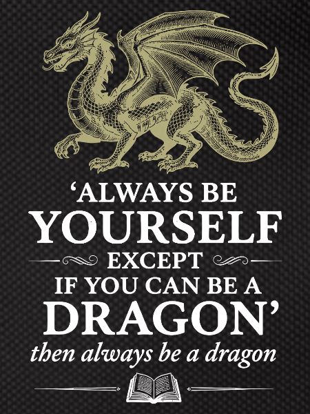 Dragon Quote – Fantasy Saying Design